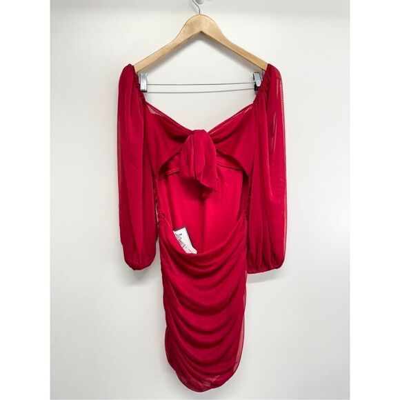 B Darlin Junior’s Ruched Bodycon Dress Size Extra Large Red NEW - Picture 3 of 7